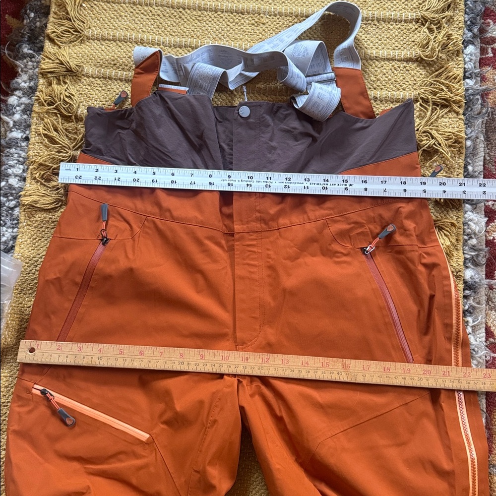 Stio Environ Bib Women’s ski bibs pants saddle rust orange size large reg NEW - Picture 6 of 16
